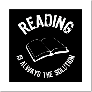 Cool Book Reading is Solution Gift Posters and Art